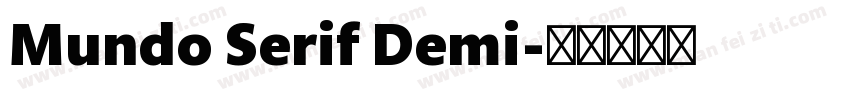 Mundo Serif Demi字体转换